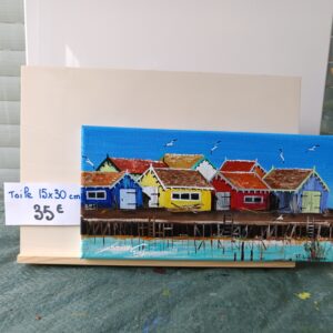 Les cabanes ostréicoles 15 x30 cm