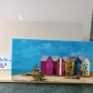 Les cabines de plage 15 x 30 cm